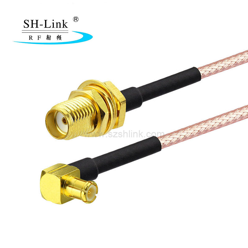 Male MCX right angle to SMA straight female with RG316 cable